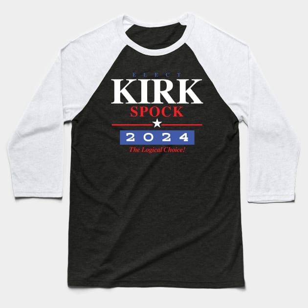 Kirk Spock 2024 Baseball T-Shirt by MindsparkCreative